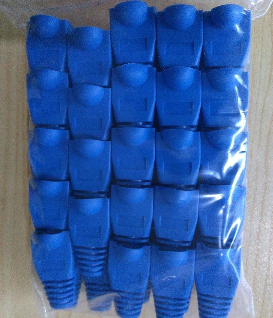 Boot plug RJ45 konektor rj45 - Biru Jual per PACK isi 50 pcs 1