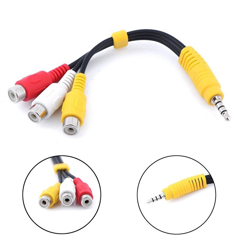 Kabel Jack Mini Stereo 3.5mm Male To 3 Cover Female RCA Audio Video 1