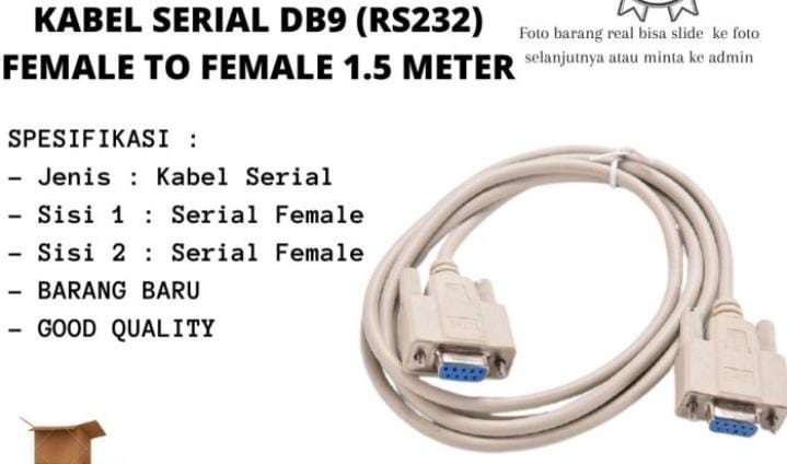 Kabel Serial DB9 (RS232) Female to Female 1.5M 1