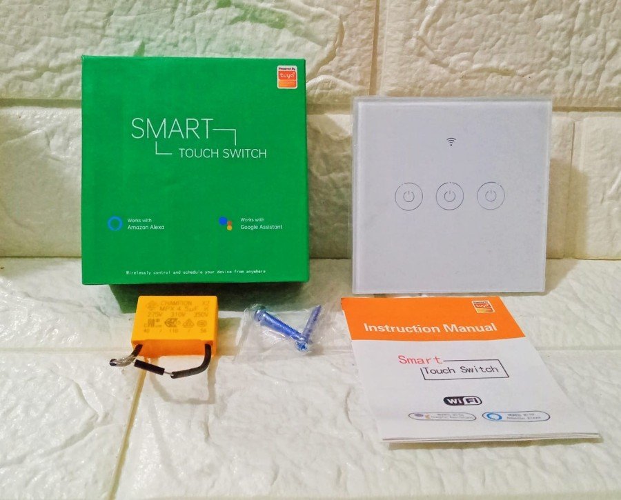 WIFI Touch Smart Wall Switch 3 Gang - Saklar Pintar - Putih 1